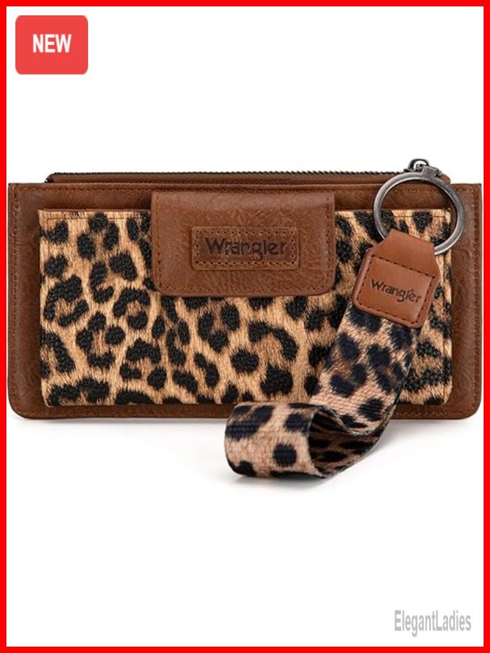 Faux Leather Wristlet Wallet with RFID Lining and Coin Purse